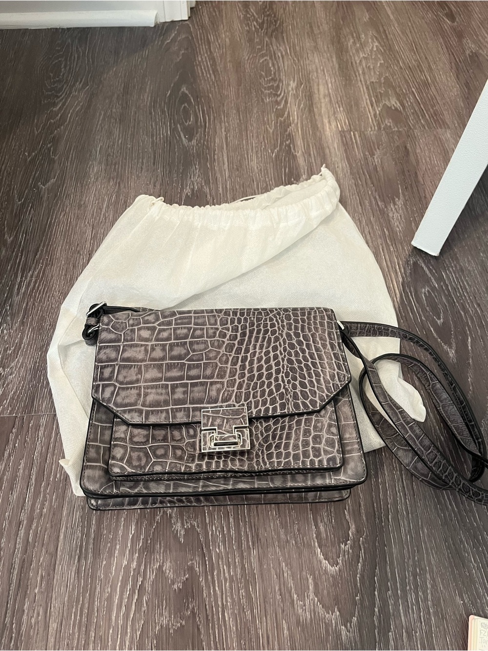 Faux alligator purse
